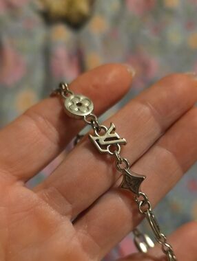 Silver Monogram Charm Bracelet - Silver